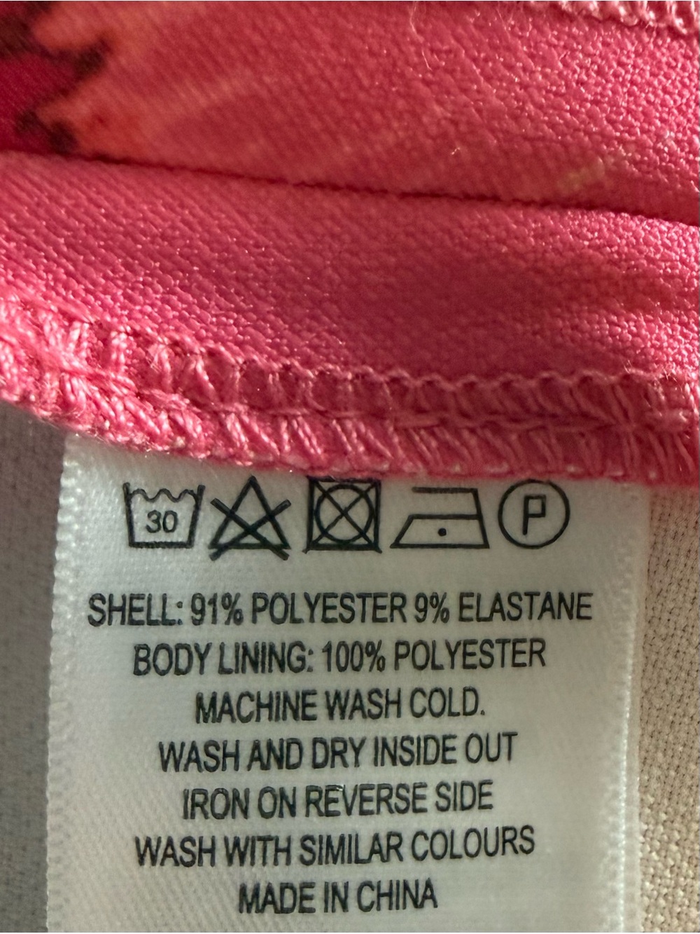 French Connection Hot Pink Abstract Mini Dress - Pockets! Size 4 - Picture 11 of 11